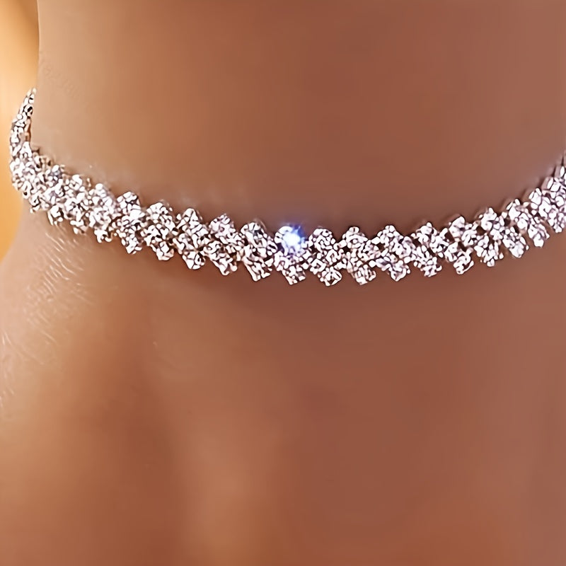 Women's Waterproof Stainless Steel Heart and Butterfly Tennis Anklet, Vintage Elegant Beach Foot Jewelry for Women and Girls, Summer Style