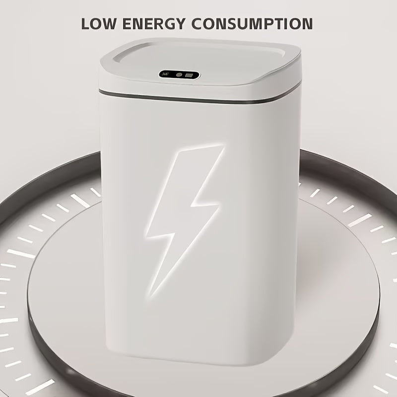 Inductive Smart Trash Can with Sealed Lid and Odor-Proof Technology, Touch Control Switch, Hands-Free Automatic Sensor Waste Bin, Easy-to-Clean for Office, Bathroom, Bedroom, and Kitchen