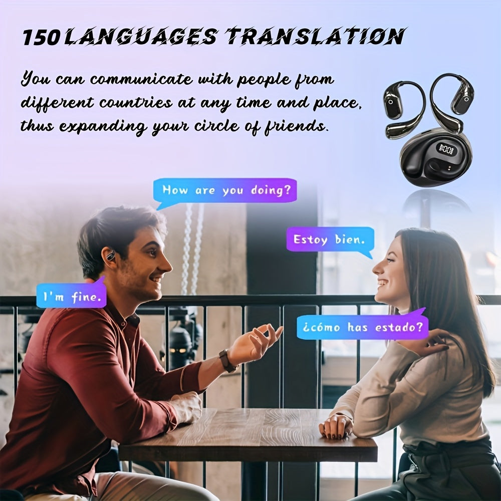 AI Translation Earbuds (144 Languages) – 0.3s Instant Voice Interpreter with Noise Reduction & 40-Hour Battery Life for Travel, Business, and International Communication