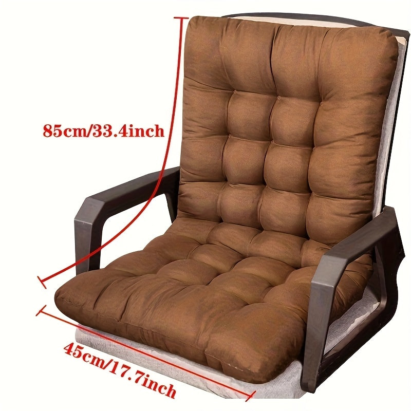 Lounge Chair Cushions 2-Pack - Thickened Polyester Fiber, Washable, with Straps & Full Back Support - Indoor & Outdoor Patio Seat Covers - 6 Colors