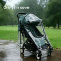 All-Weather Stroller Rain Cover Transparent EVA with Zipper Windproof Cold and Splash Resistant Full Coverage U-Shape Pram Cover for Toddlers