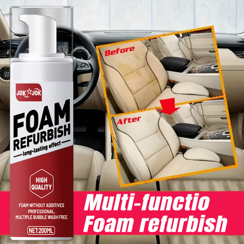 Car Interior Care Spray 6.76oz Multi-Purpose Cleaner for Car Seats, Dashboard, Steering Wheel, PU Leather, and Fabric; Gentle Neutral Formula; All-Season Auto Interior Renovation and Surface Protector for Home & Vehicle
