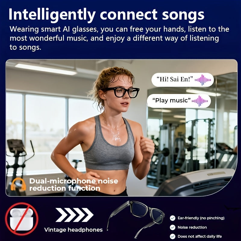 AI Smart Glasses with Camera or Audio – Real-Time Translation in 110+ Languages, HD Video Recording, AI Voice Control, Hi-Fi Music & Calling, Photochromic Lenses, Sports & Skiing Outdoor Wearable Tech