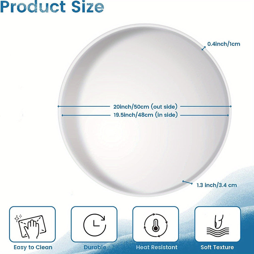 Large Round Resin Tray Mold, 19-Inch Diameter Thick Silicone – Epoxy Resin Table Mold for Charcuterie Boards, River Tables, Resin Casting & DIY Home Decor Projects
