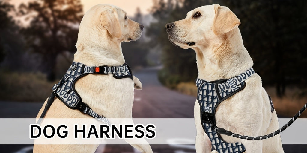 No-Pull Dog Harness Set with Retractable Leash, Seatbelt, and Collar – Fully Reflective, Adjustable, Breathable Vest Harness with Handle for Small & Large Dogs (XS–XL)