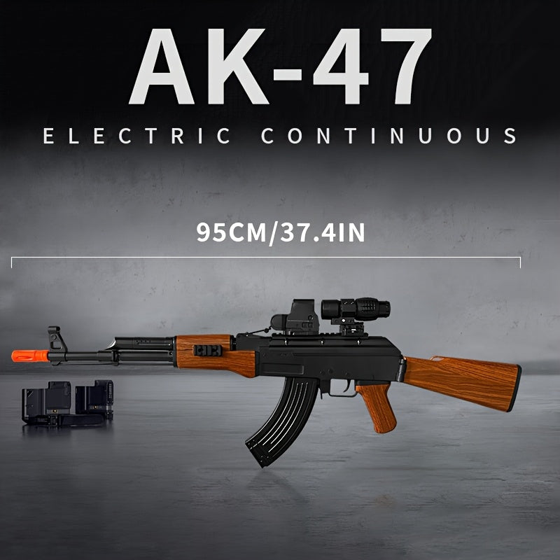 AK47-Style Electric Gel Ball Blaster – 7.4V Upgraded High-Speed Automatic Fire, Gel Ball Compatible, Pre-Assembled Outdoor Gel Blaster, Black (Gel Balls Not Included) – Nova Mart