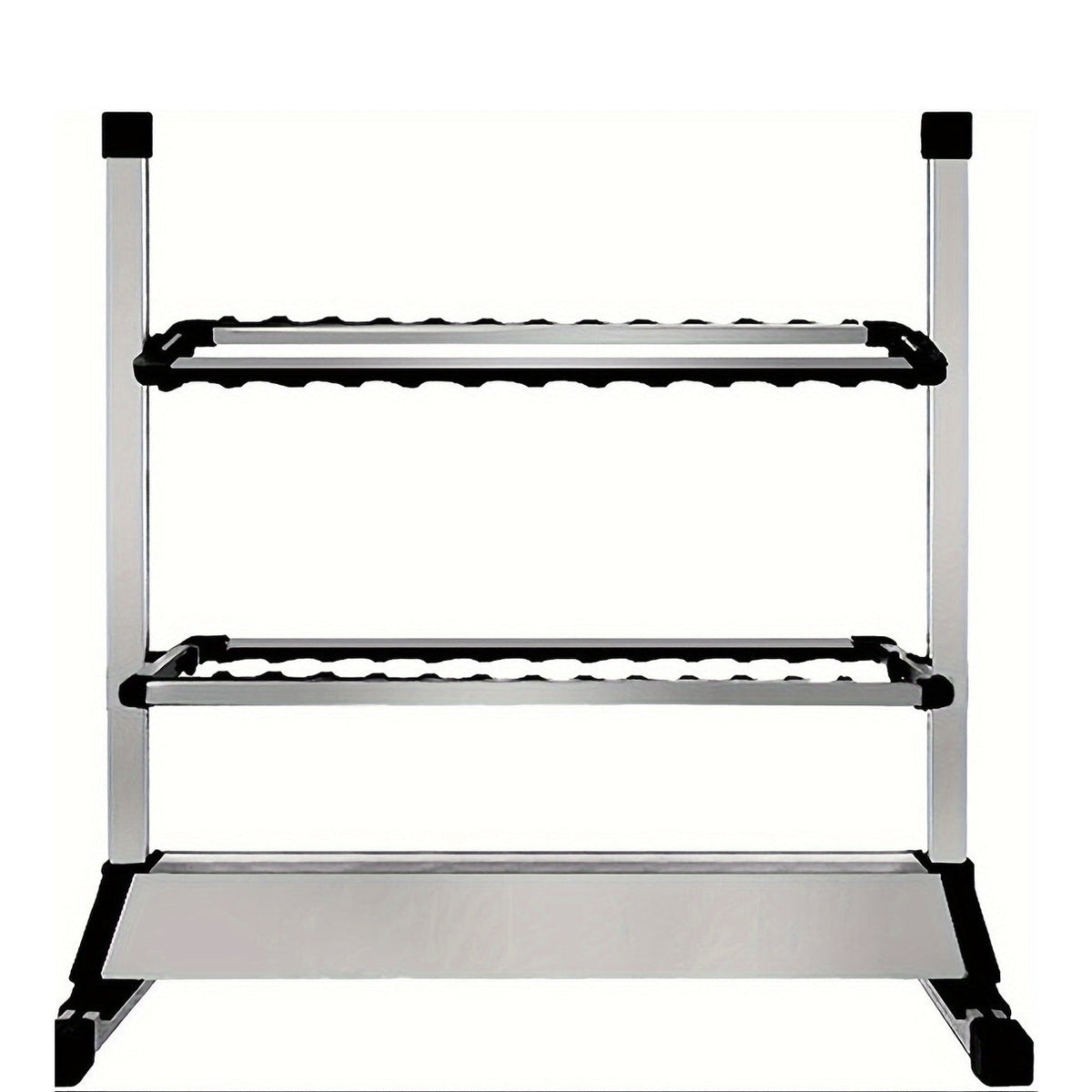 Portable Fishing Rod Holder Rack for 24 Rods, Aluminum Alloy, Rust-Resistant with Cushioned Grips - Lightweight Organizer for Garage, Cabin, Bedroom & Fishing Storage
