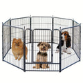 Heavy Duty Metal Dog Playpen – Portable Foldable Exercise Pen Fence for Small, Medium, and Large Dogs, 8 or 16 Panels, No Assembly Required, Perfect for Indoor, Outdoor, Yard, and RV Camping