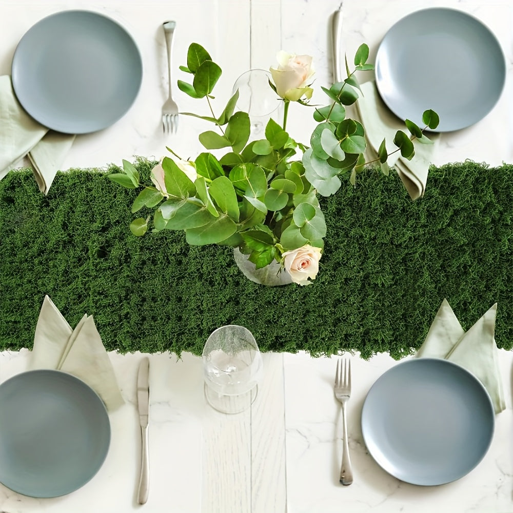 Artificial Moss Carpet Roll 19.68×78.74 Inches – Fake Moss Mat for Wall, Garden, Wedding, Roof & Indoor/Outdoor Decoration, Cuttable & Easy to Maintain
