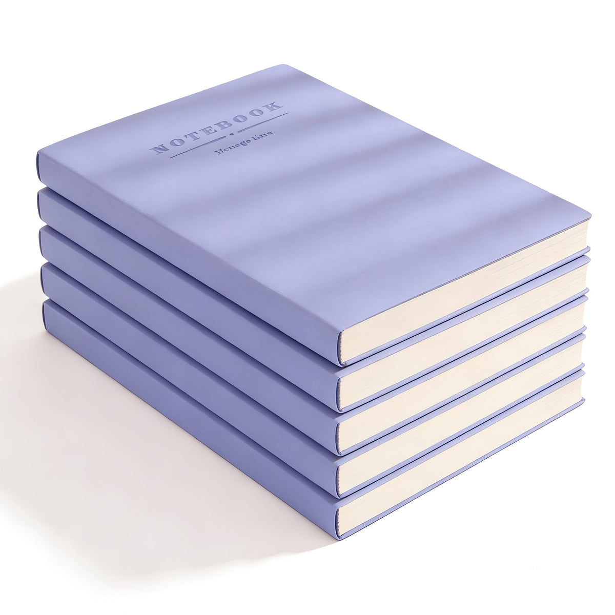 Soft Faux Leather Notebook 5-Pack Set, Square Ruled, Soft Cover with Bookmark, Extra Thick Pages for Business Meetings, School, Academic Writing – 7 Colors