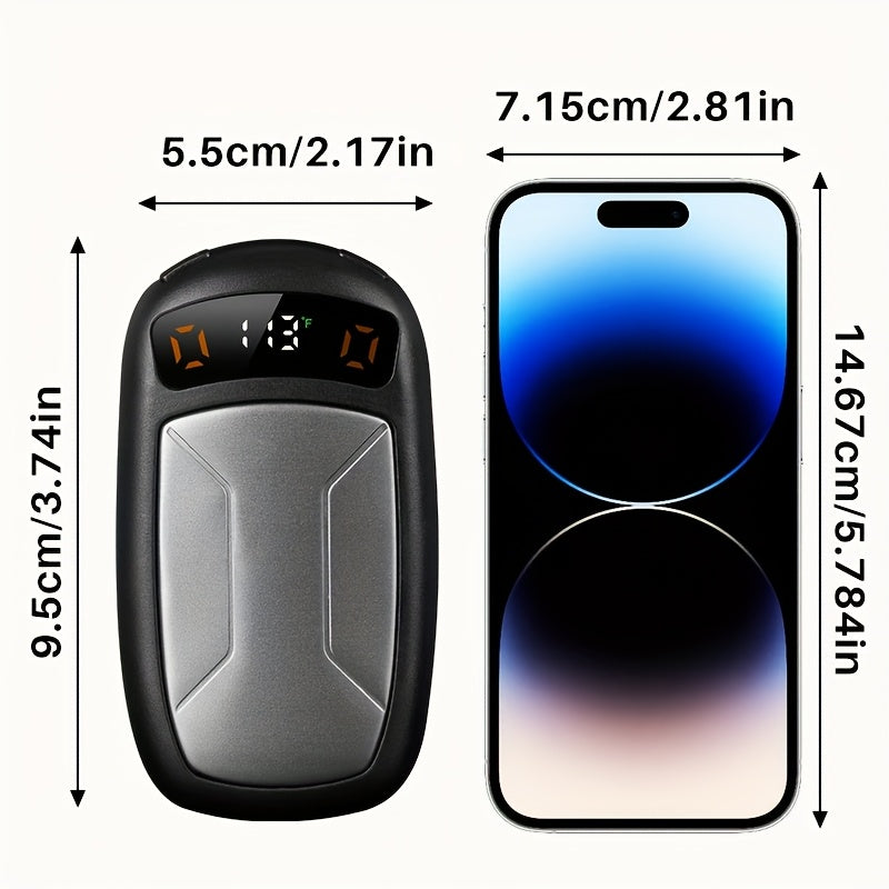 2-Pack Rechargeable Hand Warmers with COB Flashlight & Magnetic Base – 12Hr Heat, Portable Electric Pocket Warmer, Christmas Gift for Women Men Outdoor Winter