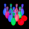 Light Up Kids Bowling Set: 10 Glow Bowling Pins & 2 Balls Indoor/Outdoor Bowling Game for Boys, Girls, and Toddlers – 7.87" Tall Pins, Fun Birthday/Holiday Gift Toy for Ages 3+