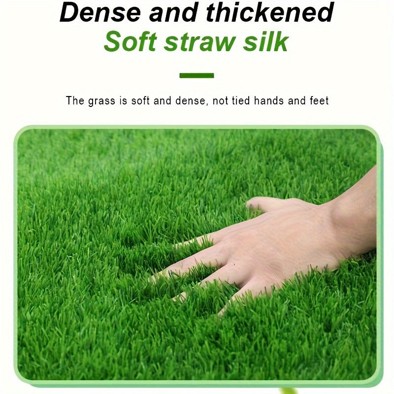 Washable Reusable Dog Training Pad – Anti-Odor Artificial Grass Pee Pad with Waste Bags, Indoor & Outdoor Use, M & L Sizes, Black Silhouette Design