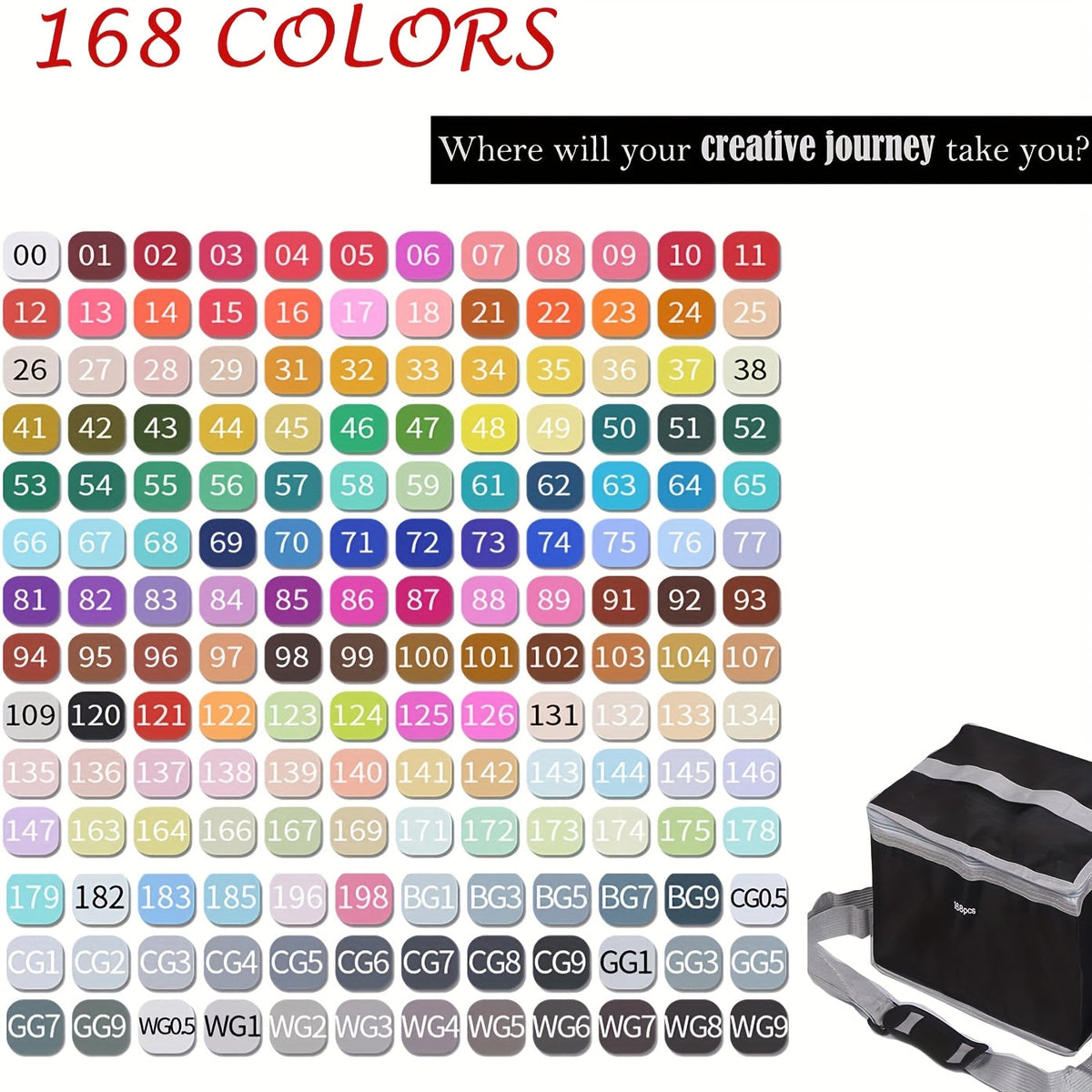 Dual Tip Art Markers Set (45 to 262 Colors) with Stand Option – Artist Alcohol Markers for Adult Coloring, Drawing, Sketching, Illustration, Manga, and Painting Supplies