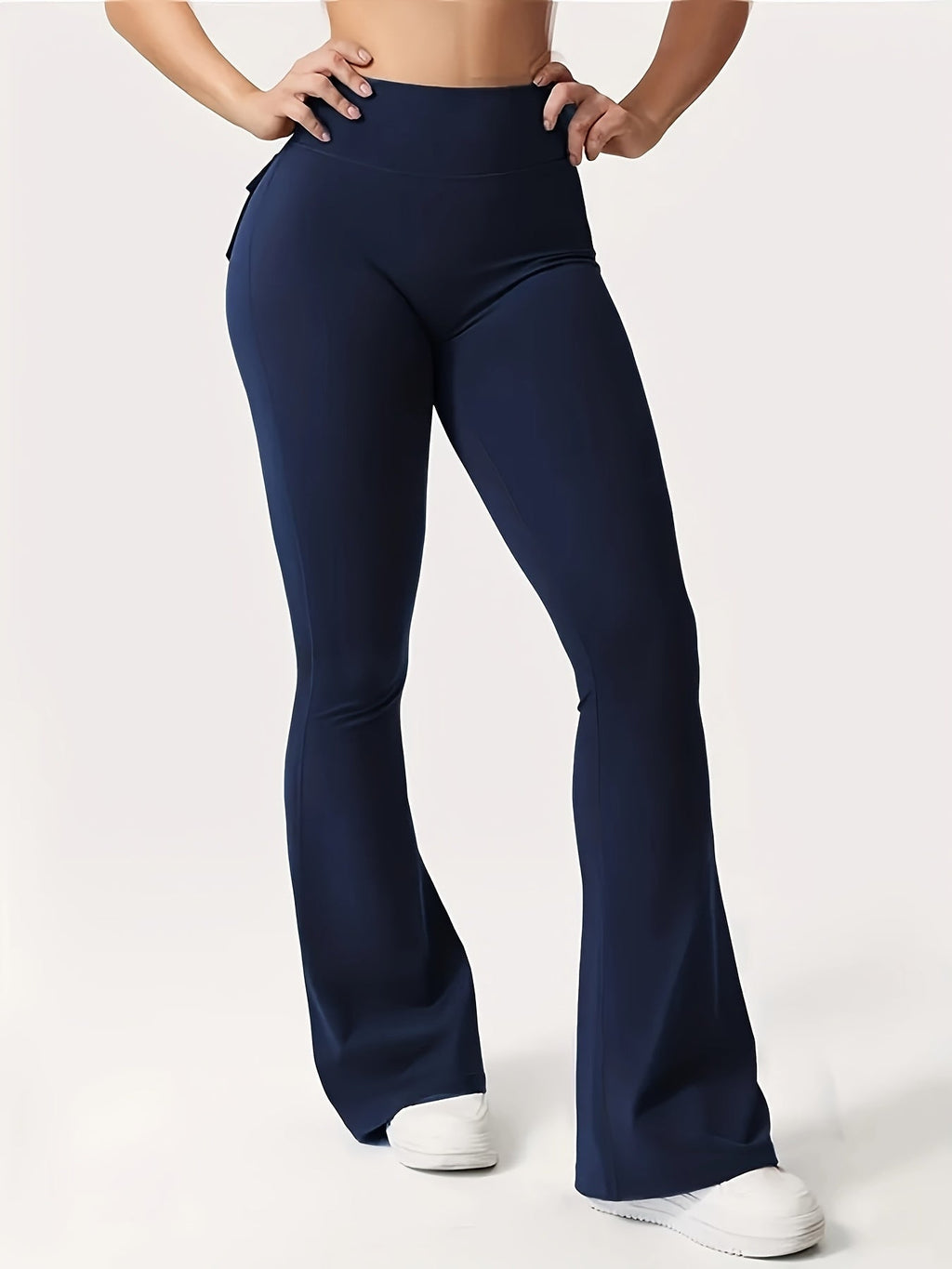 Women's High Waist Flare Yoga Pants Scrunch Butt Lift Leggings with Pockets, Squat-Proof, 4-Way Stretch, Sweat-Wicking Sportswear for Gym, Running, and Workout – 7 Colors, S-XL