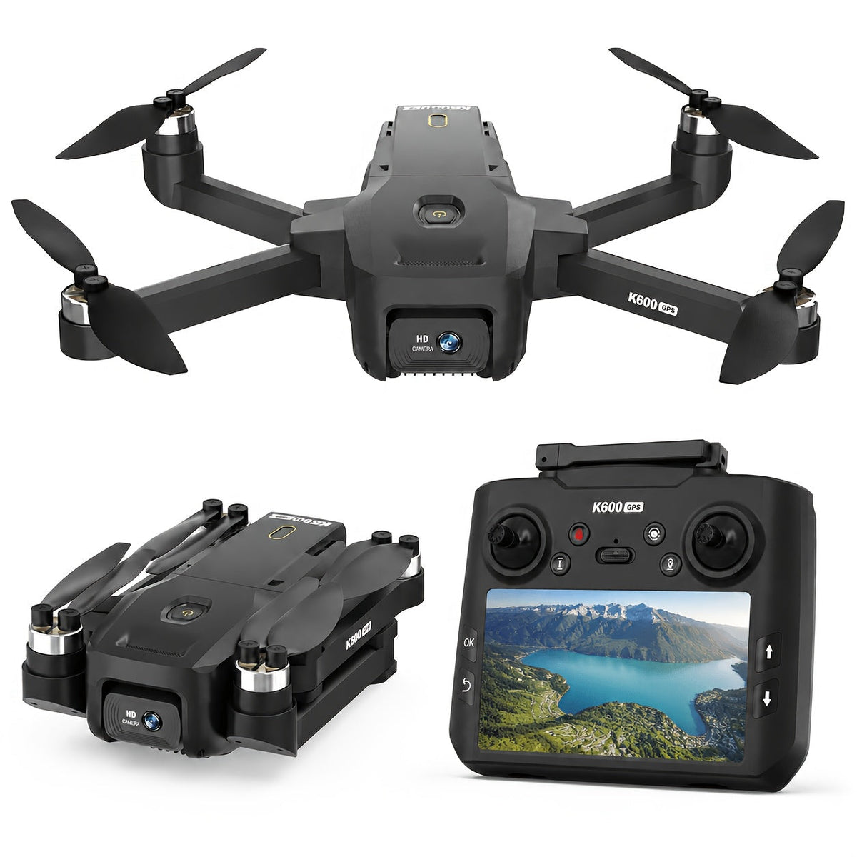GPS Drone with Camera for Adults, 4.5-Inch LCD Screen Remote, Brushless Motor, GPS Auto Return & Follow Me, Gesture Flight, Altitude Hold, 32G SD Card, Under 250G – Professional RC Quadcopter for Beginners