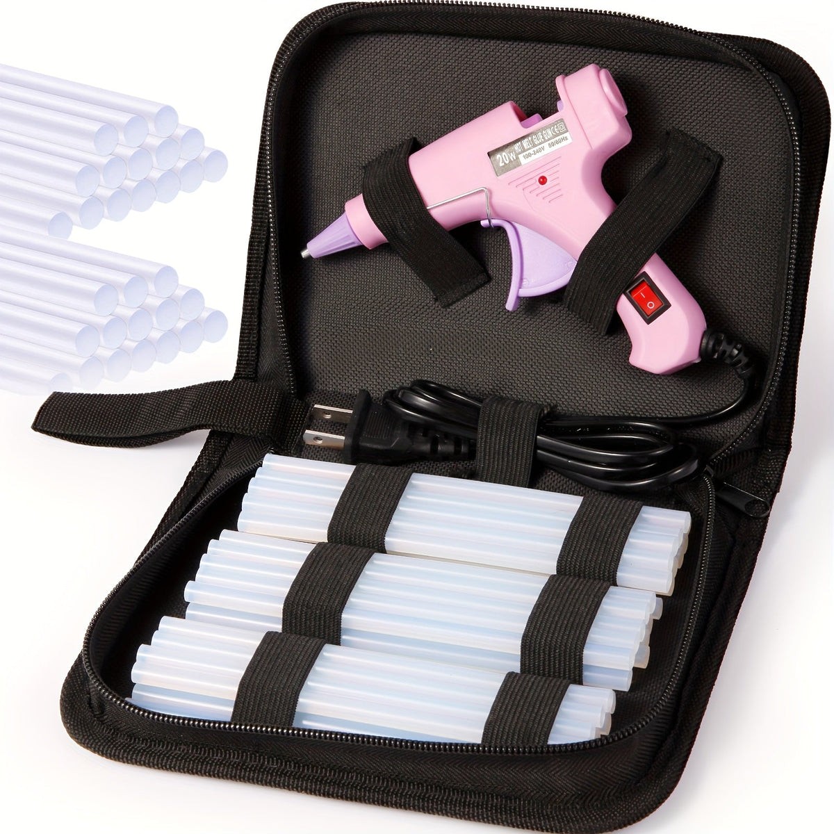 30W Hot Melt Glue Gun Kit with 30 Glue Sticks 7x150mm – Fast Heating Electric Glue Gun for School Arts, Crafts, DIY Projects, and Quick Home Repairs – Multiple Color Options