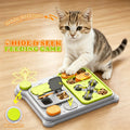 猫咪益智慢食碗——室内猫互动大脑训练玩具及慢食盘，防吞咽IQ提升游戏，双重用途娱乐与喂食配件