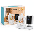 Baby Video Monitor, 2.8-Inch Screen 720p Wireless Baby Monitor with Night Vision Two-Way Audio VOX Mode 6 Lullabies Feeding Alarm & Manual Camera Rotation, No WiFi or App Required, Anti-Hacking, White