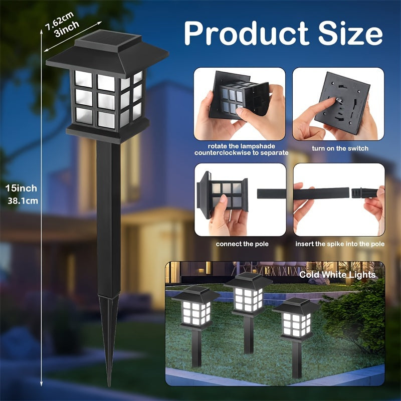 Solar Outdoor Garden Lights 6/12/24 Pack IP44 Waterproof | Warm White & Colorful LED Landscape Pathway Lights for Yard, Courtyard, Patio, Holiday Decoration – Auto On/Off