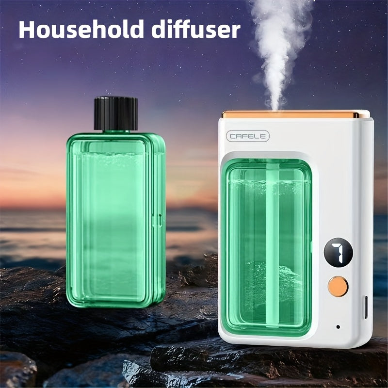 Aroma Diffuser with Essential Oils Set, Large Capacity, 7-Level Mist, USB Powered, Auto Shut-Off, Bedroom Humidifier, Home Aromatherapy Diffuser with Encounter, Shangri-La, Gardenia, Hilton, and Ocean Scents