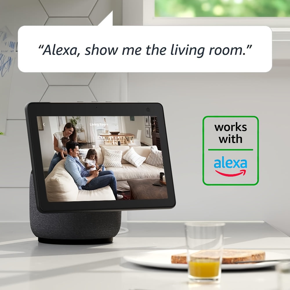 WiFi PTZ Indoor Camera with 3-Inch Built-In Screen, 3MP HD Video Calling, Two-Way Audio, Color Night Vision, AI Detection, Pet/Baby/Elderly Monitor, Home Security Camera, App Control