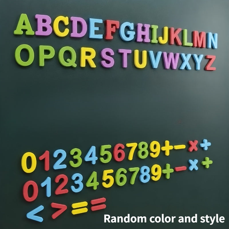 50 Pcs Magnetic Letters and Numbers for Kids, Colorful Alphabet Refrigerator Magnets, Educational Fridge Stickers, Learning Toy for Toddlers, Preschool Spelling, Reading ABCs 123s Gift (Random Colors)