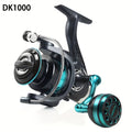 Spinning Fishing Reel DK1000-7000 – All-Metal Spherical Grip, 5.2:1 Gear Ratio, Large Drag Knob, High-Capacity Spool for Freshwater and Saltwater Bass and Carp Fishing