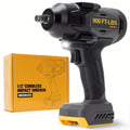 900 Ft-lbs Cordless Impact Wrench 1/2", Brushless Motor, 3-Speed, Compatible with DeWalt 20V MAX Battery, High-Torque Electric Impact Gun for Auto Repair & Heavy-Duty Jobs (Tool Only, No Battery)