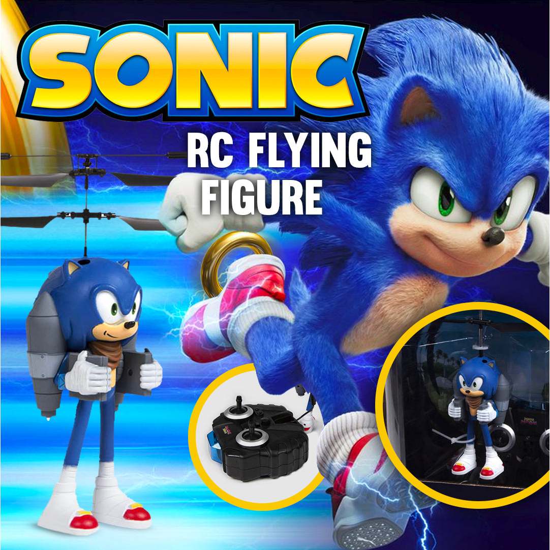 Sonic Boom Sonic 2.5 Channel IR Remote Control Jetpack Flying Figure Helicopter – RC Toy Indoor Kids Gift