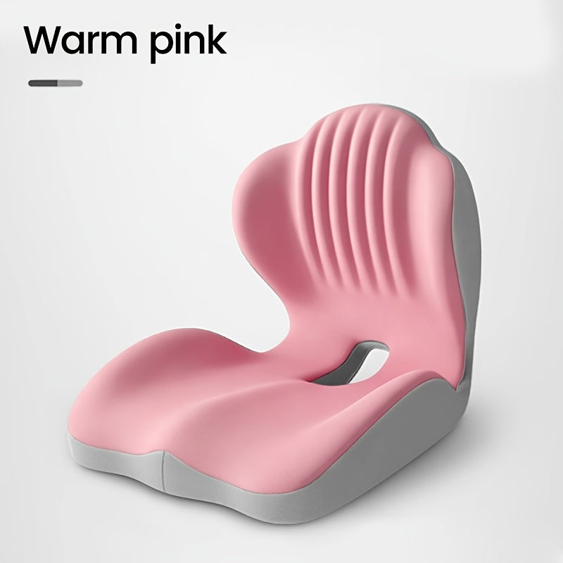 Ergonomic Memory Foam Seat Cushion with Back Support & Breathable Hollow Design – Comfortable Coccyx Cushion for Office Chair, Car Seat, and Long-Term Sitting, Unisex