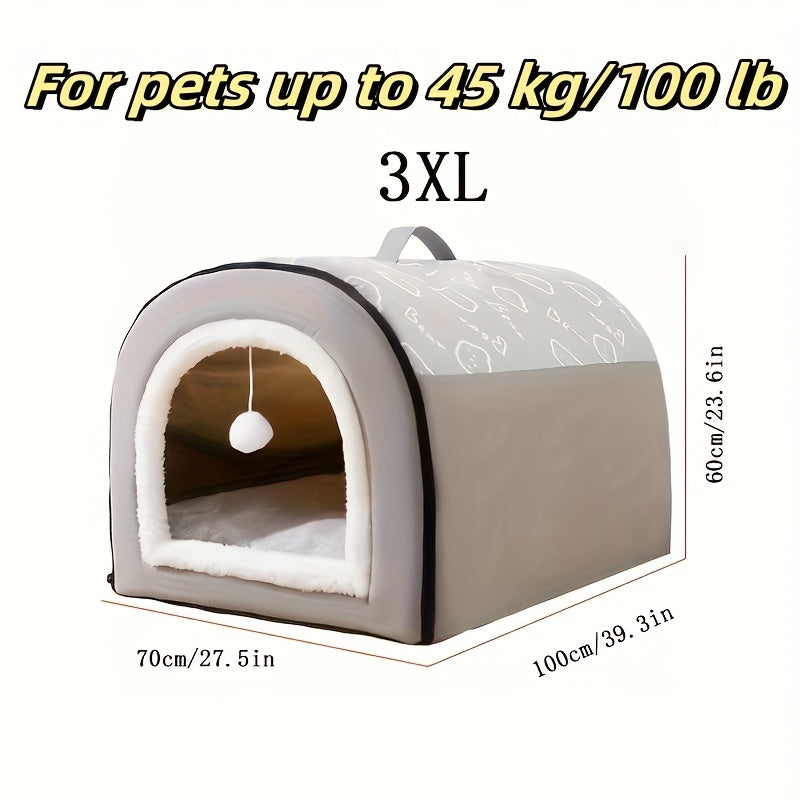 Washable Dog Bed with Removable Cover & Non-Slip Bottom – Orthopedic Foam Support, Cozy All-Season Bed for Small, Medium, and Large Dogs Up to 99 LBS, Cartoon Design, Machine Washable