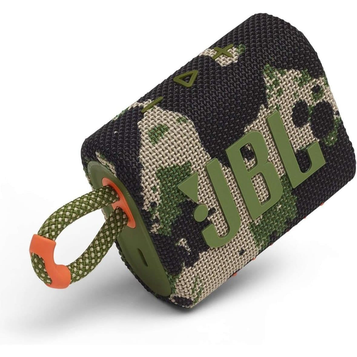 JBL Go 3 Portable Mini Bluetooth Speaker - IP67 Waterproof & Dustproof, Big Audio & Punchy Bass, 5H Playtime, USB-C Fast Recharge, Rugged Fabric & Carry Loop - Red, White, Blue, Camo & Gray