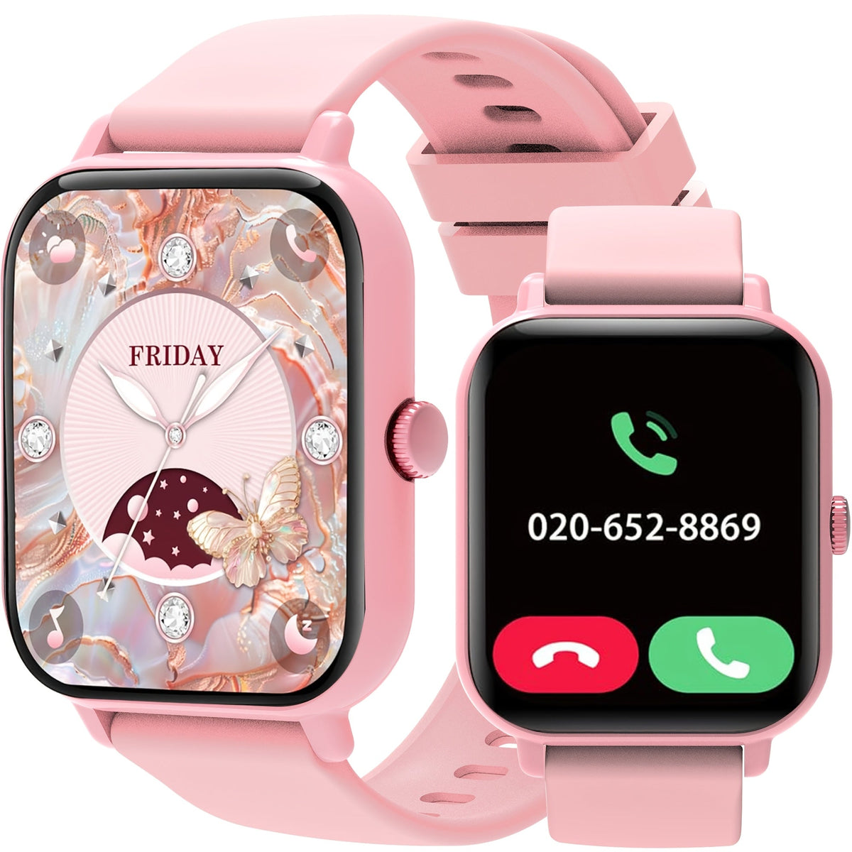 Smartwatch 1.83-inch HD Screen, Bluetooth Call, Music Playback, Sleep Monitor, Calorie & Step Fitness Tracker, Sports Watch, 3 Colors, Gift