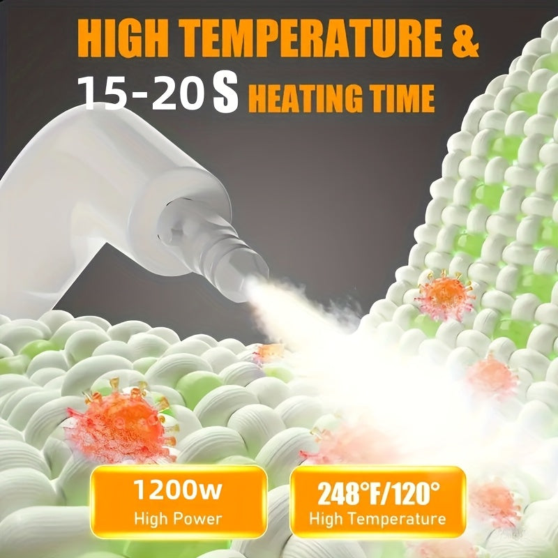 Handheld Steam Cleaner 4.4Bar High-Power Fast Heating 6 Multifunctional Heads 47oz Large Tank Dual Safety for Kitchen, Sofa, Floor, Bathroom, Car, Refrigerator, and Air Conditioner