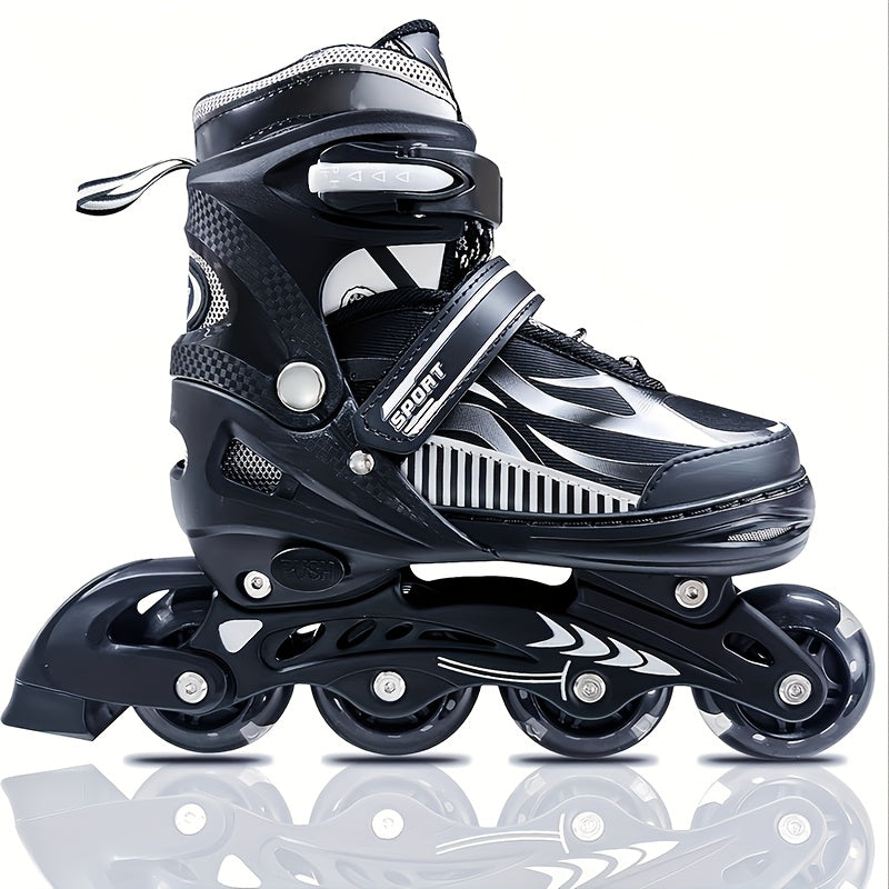 Kids Adjustable Roller Skates, 3 Sizes, Breathable Mesh, Beginner Roller Skates for Children, 6 Colors, Small/Medium/Large, Sizes for Little Kids, Big Kids, and Youth, Boys and Girls, Outdoor and Indoor Skating