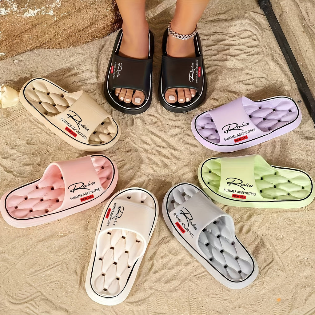 EVA Slippers - Non-Slip Ribbed Texture Casual Slides for Indoor, Outdoor & Beach - Unisex, All-Season - US 4.5–10 - 7 Colors