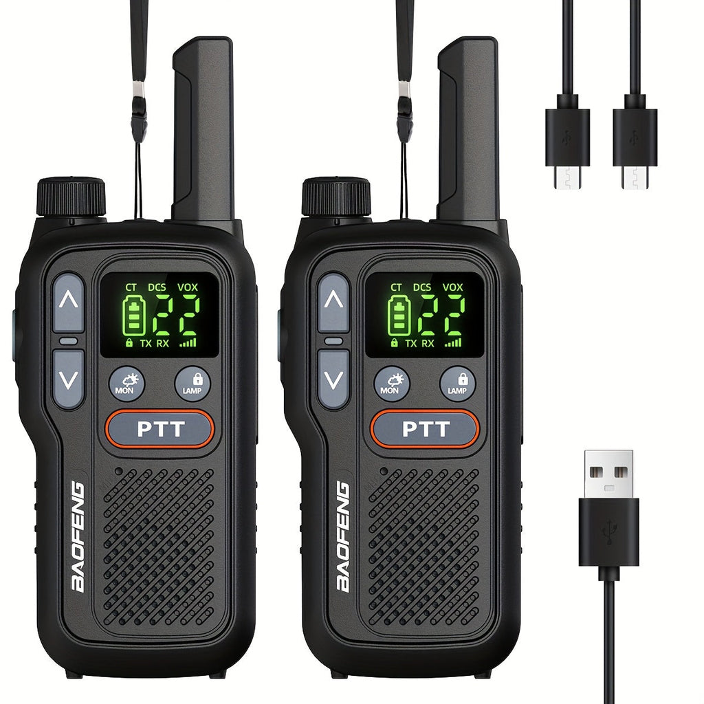 Baofeng BF-T18 Long Range Walkie Talkies for Adults – FRS Two-Way Radio with NOAA Weather Alert, VOX Hands-Free, 1500mAh USB-C Rechargeable, LED Flashlight for Hiking, Camping & Outdoor Adventures