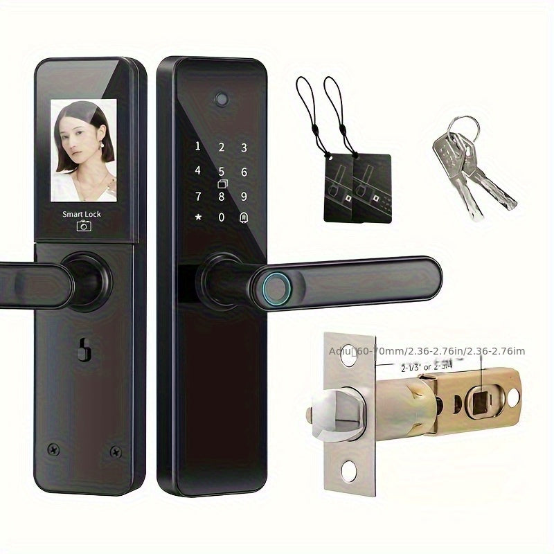 Smart Door Lock Fingerprint Keyless Entry – WiFi App Control, Numeric Keypad, Biometric Fingerprint, Optional Wide-Angle Camera, 4-in-1 & 7-in-1 Models for Home, Rental, Office & Hotel