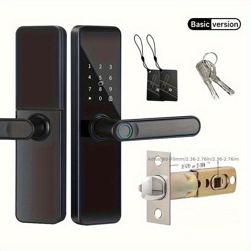 Smart Door Lock Fingerprint Keyless Entry – WiFi App Control, Numeric Keypad, Biometric Fingerprint, Optional Wide-Angle Camera, 4-in-1 & 7-in-1 Models for Home, Rental, Office & Hotel