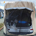 SUV Soft-Shell Roof Tent - 2-Layer Zipper Door, Universal Mesh Design, All-Season, Easy Installation - Fits Medium & Small SUVs & Hatchbacks up to 500cm - Light Khaki, Green & Black