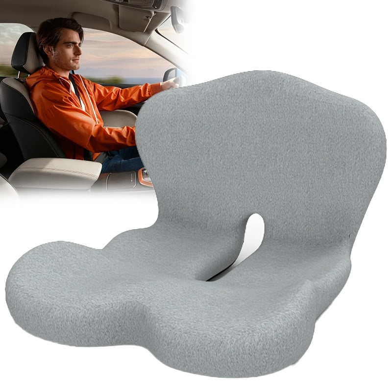 Ergonomic Memory Foam Seat Cushion with Back Support – Non-Slip Office Chair, Gaming Chair, and Car Seat Pad for Hip and Tailbone Pain Relief, Long-Sitting Comfort