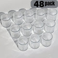 Transparent Glass Votive Candle Holders Bulk Set 48 / 72 / 96pcs Tea Light Holders for Wedding Table Setting Valentine’s Day & Home Decoration