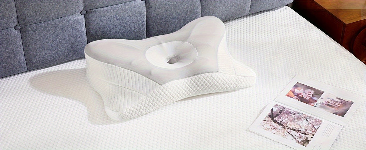 Cervical Neck Pillow, Memory Foam Ergonomic Contour Pillow for Neck Pain Relief, Cooling Pillowcase Included, Orthopedic Bed Pillow for Side, Back, and Stomach Sleepers, Shoulder & Spine Support Sleep Pillow