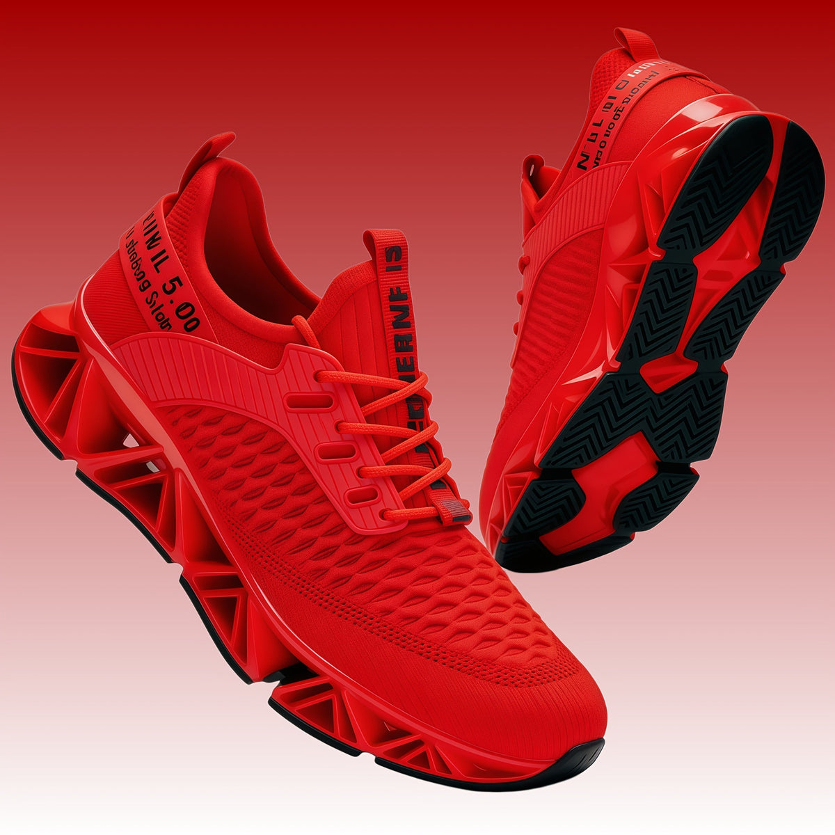 Men's Lightweight Breathable Running Shoes, Non-Slip TPU Sole, EVA Cushion, Lace-Up Low-Top Sneakers, 3 Colors, Sizes US 7.5-13, All-Season Wear-Resistant Training Casual Athletic Shoes