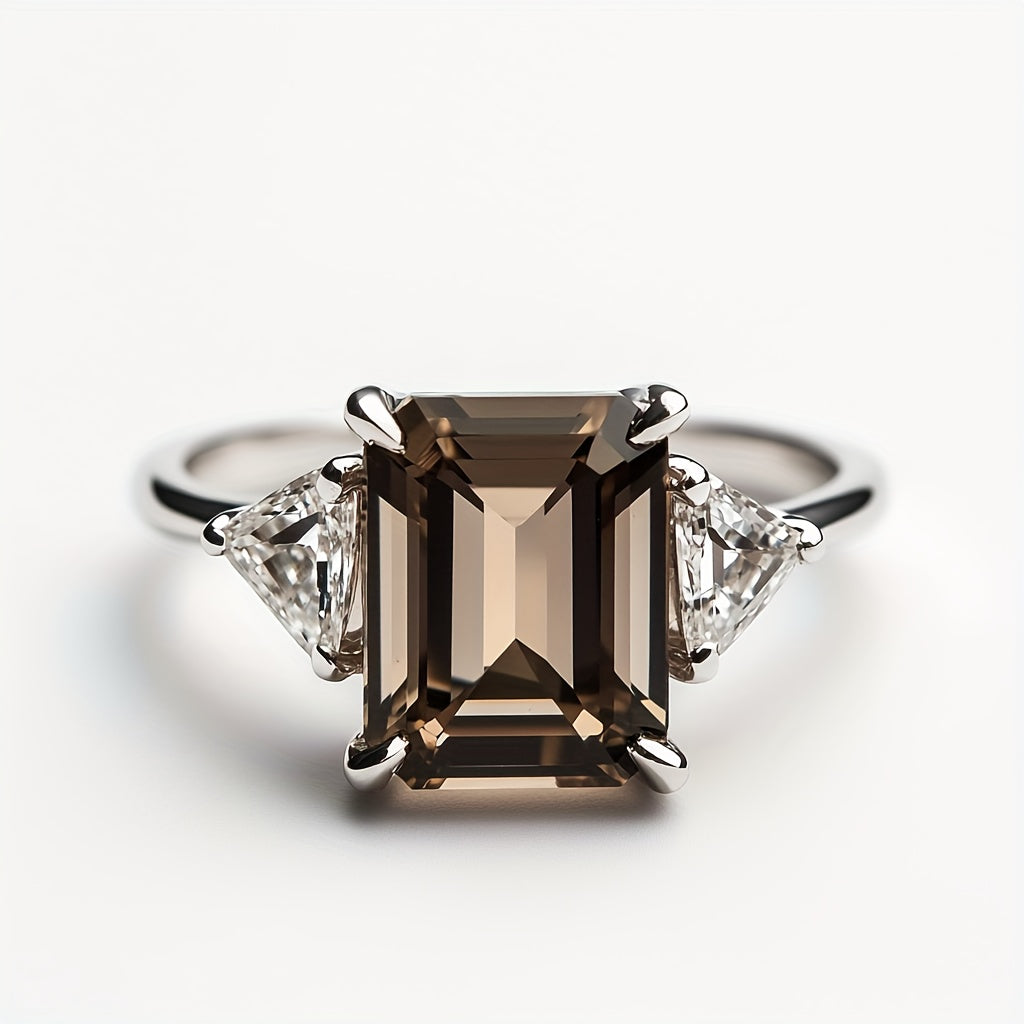 925 Sterling Silver Ring for Women with 3ct Synthetic Zirconia – Elegant CZ Engagement & Anniversary Ring, Suitable for Parties and Daily Wear, Sizes US6-US8