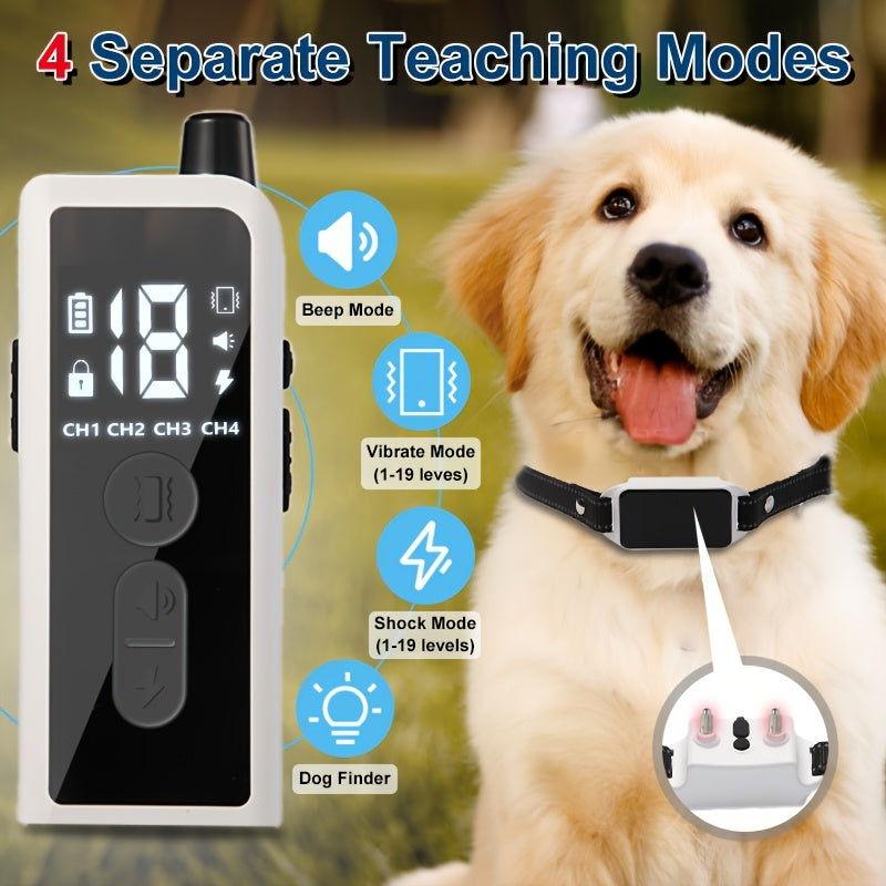 Dog Training Collar with Remote – Rechargeable E-Collar with Shock, Vibration, and Tone Modes, 2.4G Wireless Remote, USB Charging, Safe & Effective Pet Trainer for Small, Medium, and Large Dogs, 1pc & 2pc