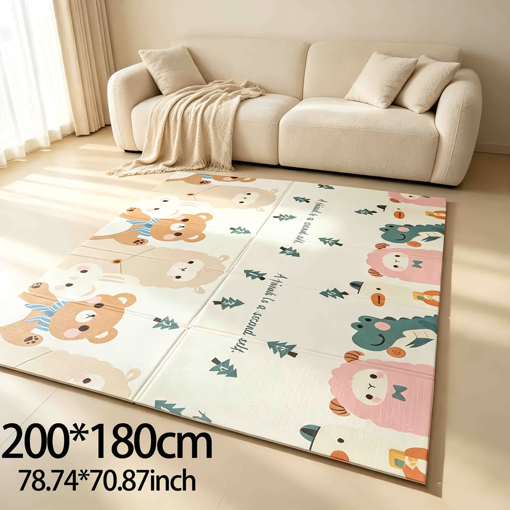 Foldable Double-Sided Baby Crawling Mat Shock-Absorbent Easy to Clean Large Play Mat for Crawling Walking Multi-Scene – Maiden's Dream Pattern