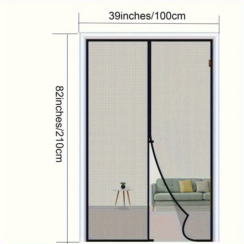 Magnetic Screen Door Hands-Free Auto-Close – Heavy Duty Mesh Curtain with Full-Frame Velcro, Bug & Insect Proof, Pet & Kid Friendly for Front Door, Kitchen, Balcony & Bedroom