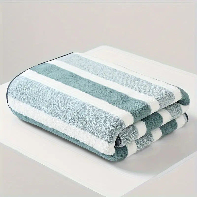 Striped Bath Towel Set, Absorbent, Quick-Dry, Super Soft, Skin-Friendly, 27.6x55.1 Inch, for Home Bathroom, Beach – Available in 1 or 4 Pack, Multiple Colors